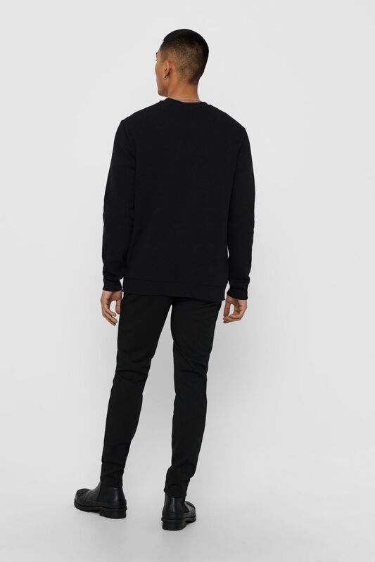 Onsceres Crew Neck Noos Erkek Siyah Sweatshirt - 22018683