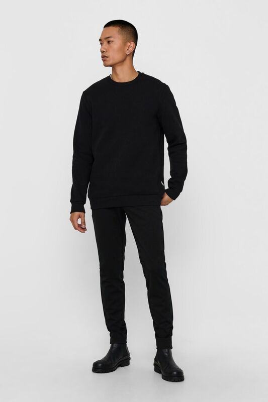 Onsceres Crew Neck Noos Erkek Siyah Sweatshirt - 22018683