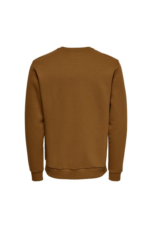 Onsceres Crew Neck Noos Erkek Kahverengi Sweatshirt - 22018683