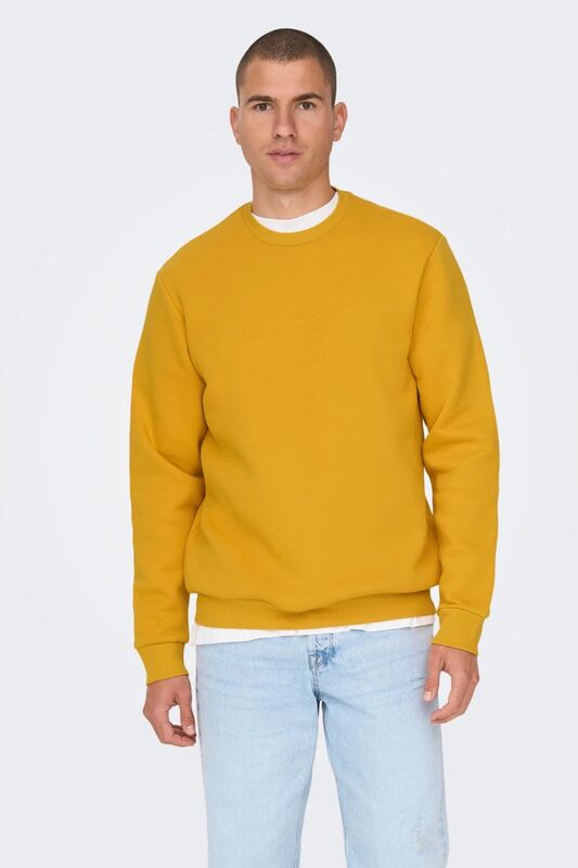 Onsceres Crew Neck Noos Erkek Sarı Sweatshirt - 22018683