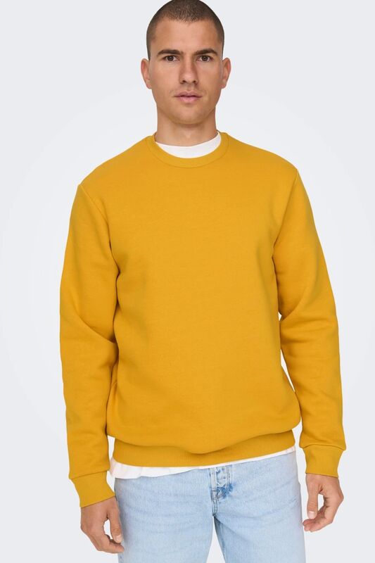 Onsceres Crew Neck Noos Erkek Sarı Sweatshirt - 22018683