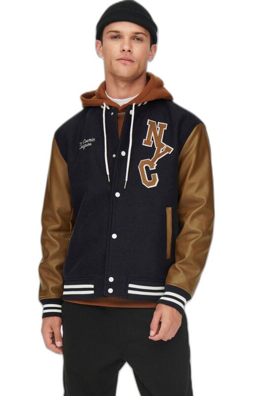 Onsjay Varsity Jacket Otw Erkek Lacivert Mont - 22022572