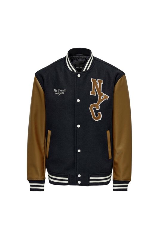 Onsjay Varsity Jacket Otw Erkek Lacivert Mont - 22022572