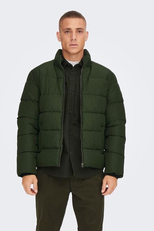 ONSMELVIN LIFE PUFFER JACKET OTW VD Erkek Yeşil Mont - 22019345