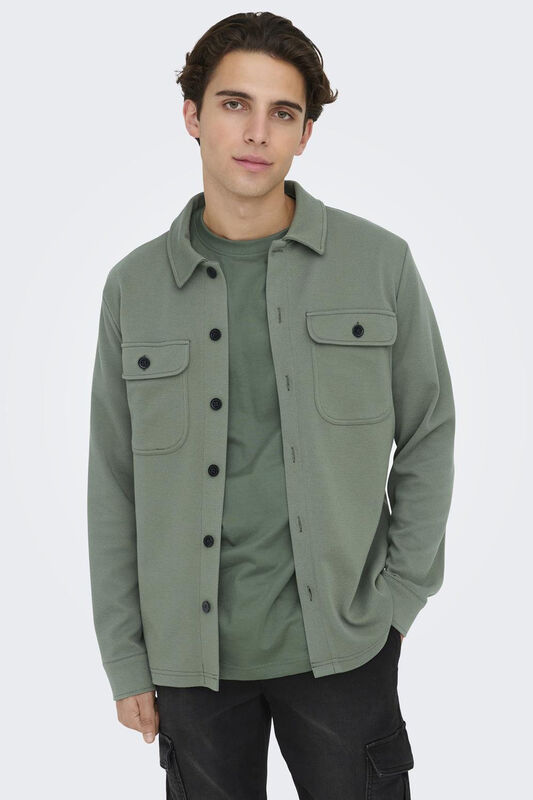 ONSNEWKODYL OVERSHIRT SWEAT NOOS Erkek Gri UK Gömlek - 22021279