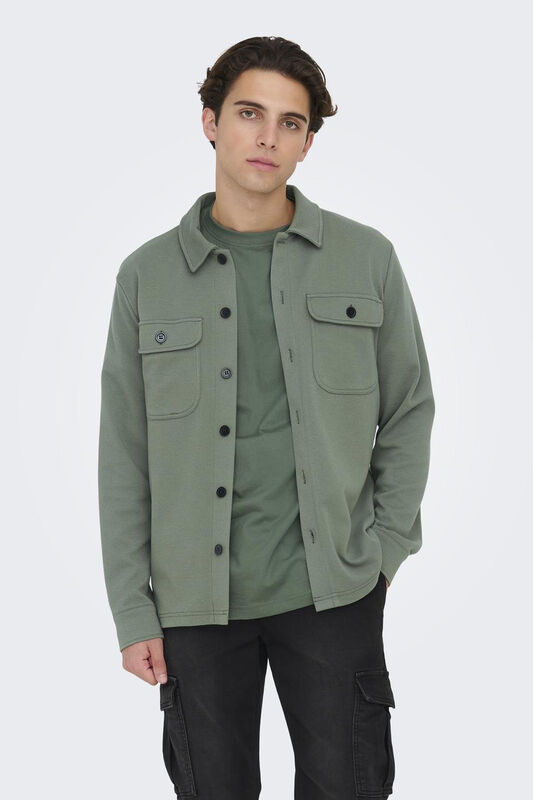 ONSNEWKODYL OVERSHIRT SWEAT NOOS Erkek Gri UK Gömlek - 22021279