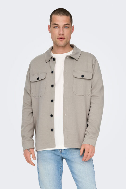 ONSNEWKODYL OVERSHIRT SWEAT NOOS Erkek Kahverengi UK Gömlek - 22021279