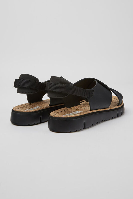 Oruga Sandal Kadın Siyah Sandalet - K200157