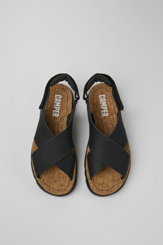 Oruga Sandal Kadın Siyah Sandalet - K200157