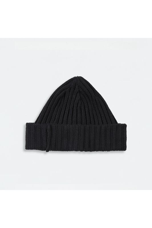 Ribbed Beanie Erkek Siyah Bere - 77138