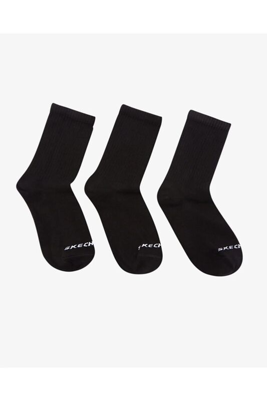 U 3 Pack Crew Cut Socks Uniseks Siyah Çorap - 212283