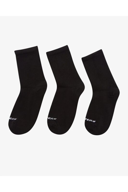 U 3 Pack Crew Cut Socks Uniseks Siyah Çorap - 212283