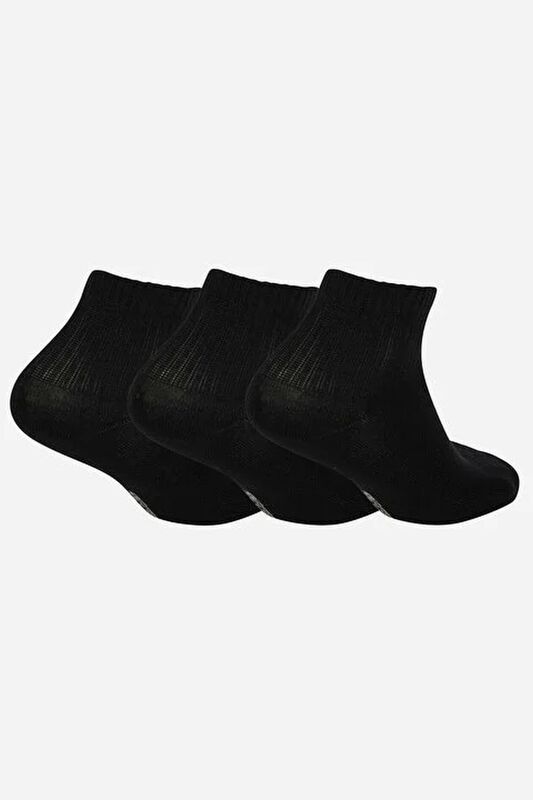 U Nopad Mid Cut 3 Pack Sock Uniseks Siyah Çorap - S192139