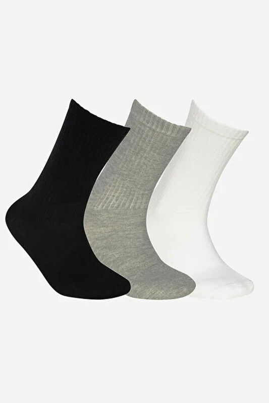 U SKX NoPad Crew Cut Socks 3 Pack Uniseks Siyah Çorap - 192138